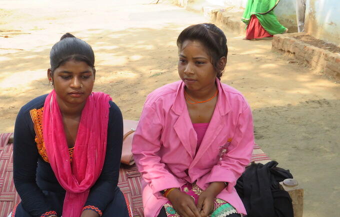 Mentor and friend: Lali Adivasi (right) with Ramkali Adivasi (left)