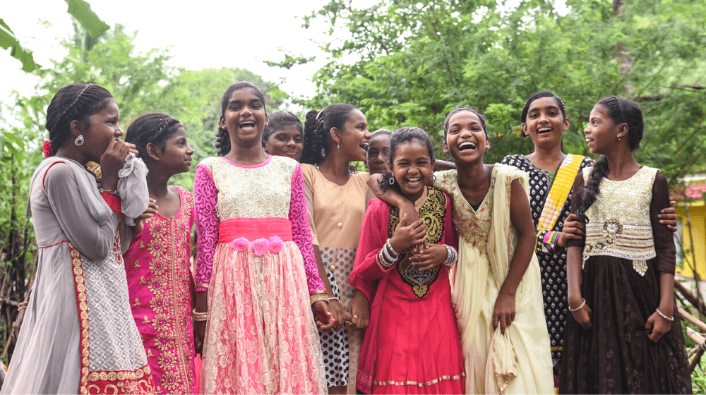 A group of girls at a UNFPA programme in Odisha, India (Photo taken by UNFPA India / Arvind Jodh)